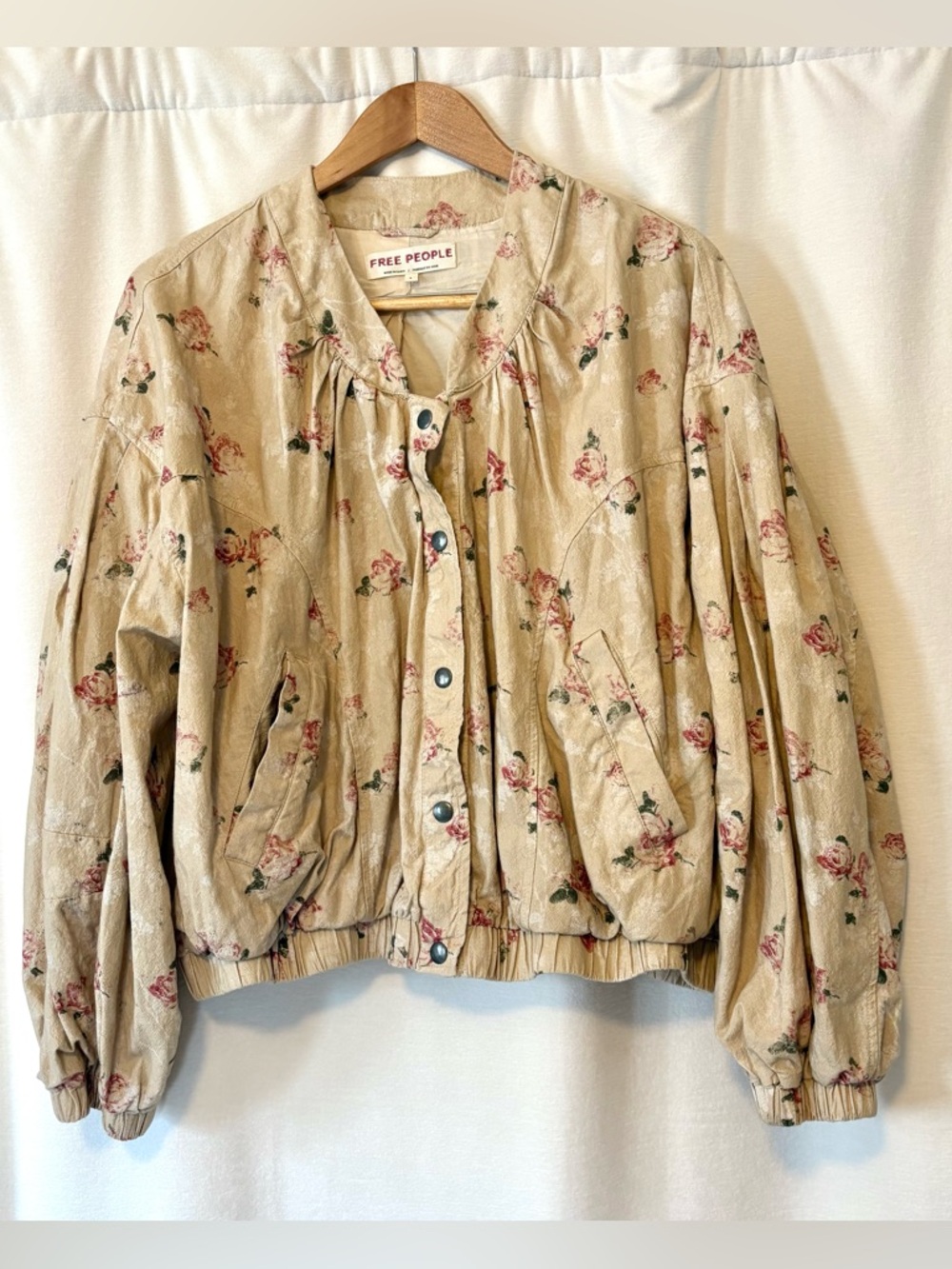 Free People Rory Floral Bomber Jacket size - Picture 6 of 9